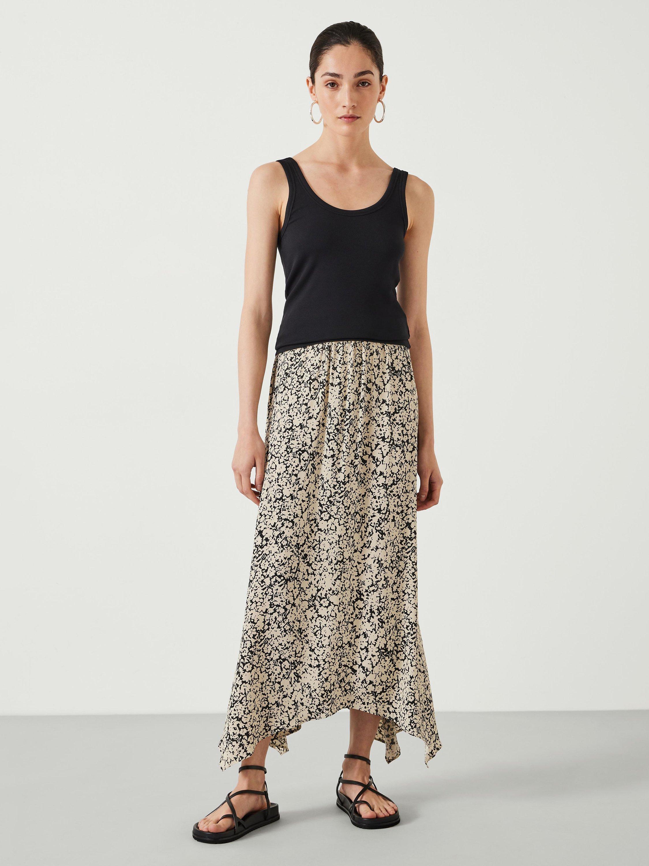 Black handkerchief maxi skirt hotsell