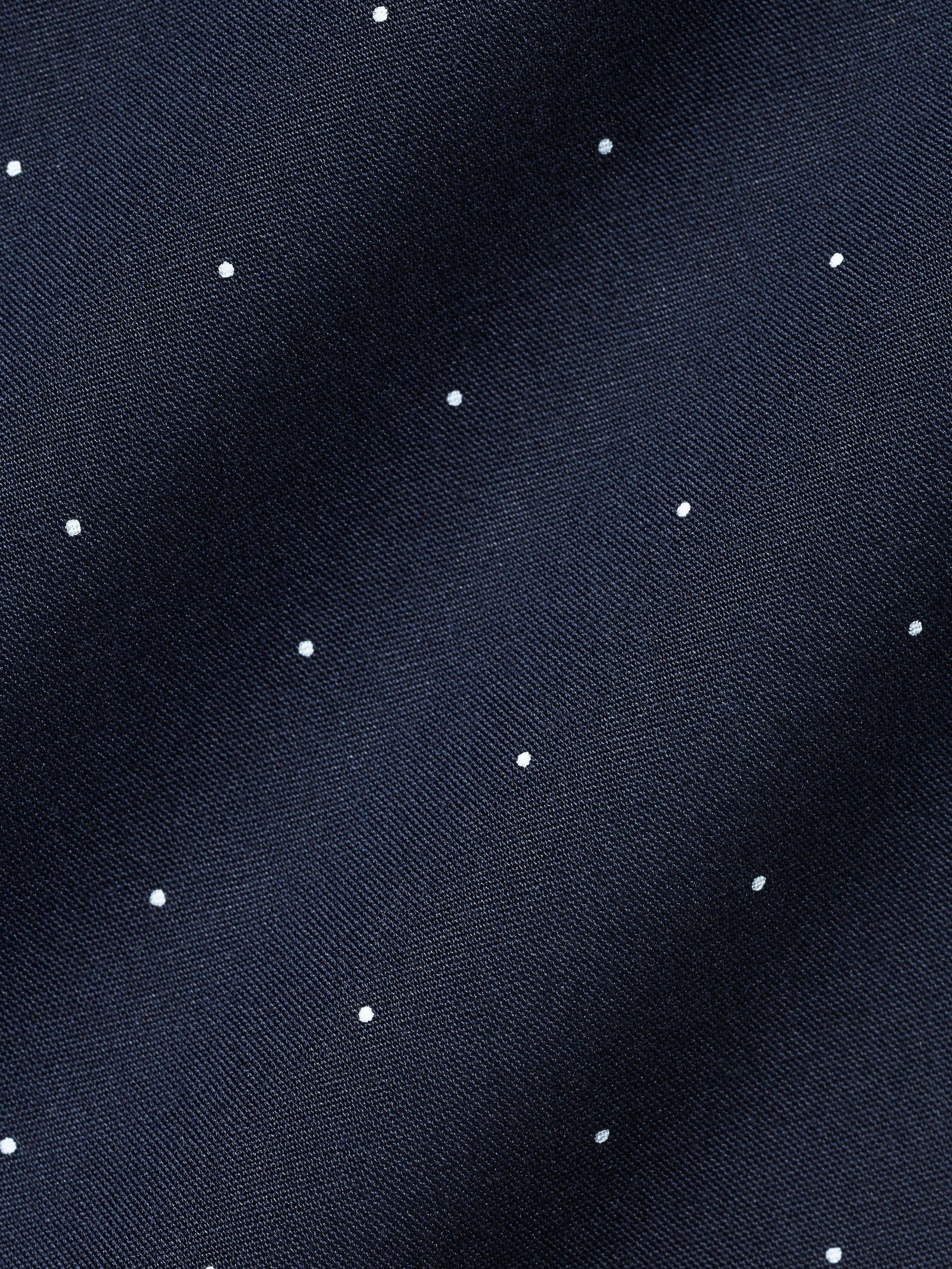 Product image 6 of 6, which shows Charles Tyrwhitt Non-Iron Spot Print Cotton Shirt, Navy, S