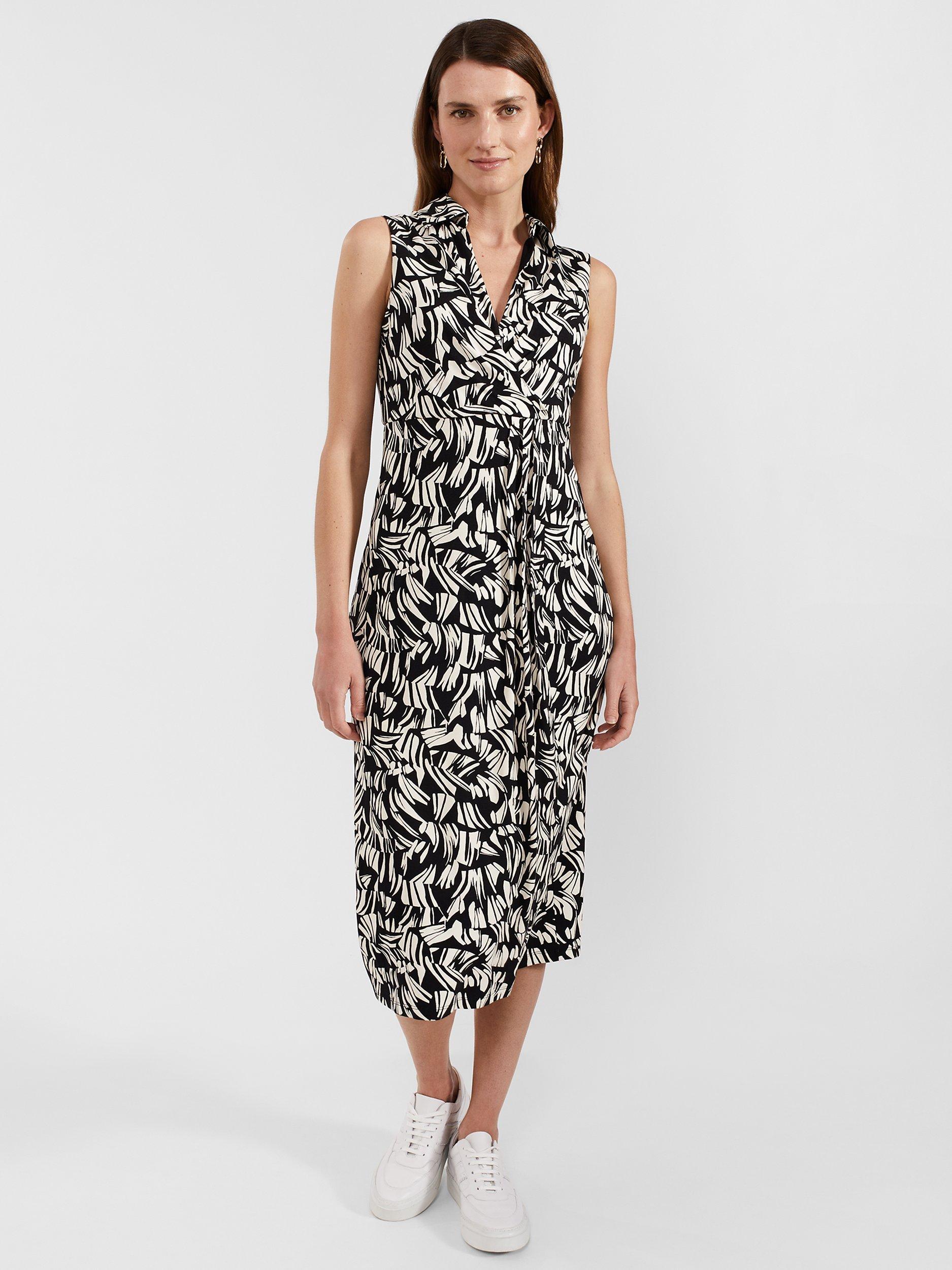 Hobbs Clarissa Jersey Dress Black Cream