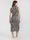 Hobbs Clarissa Jersey Dress, Black/Cream