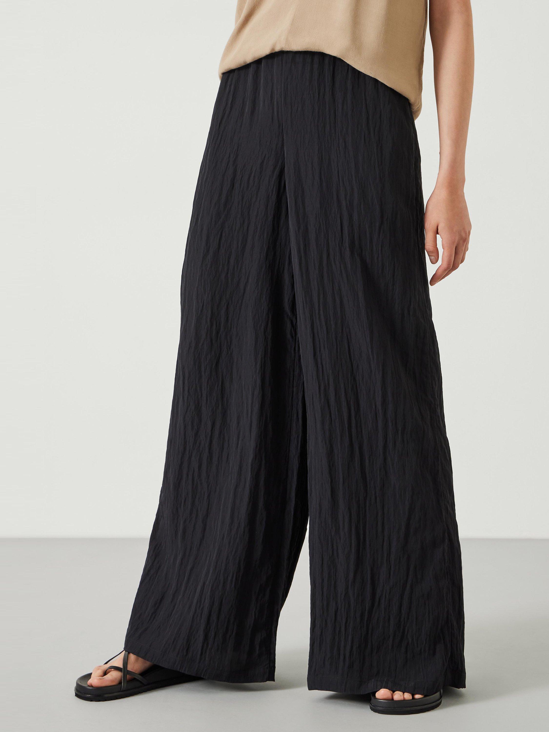 Product image 2 of 4, which shows HUSH Mabel Fluid Wide Leg Trousers, Black, 4R