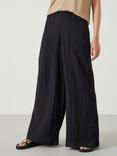 HUSH Mabel Fluid Wide Leg Trousers, Black