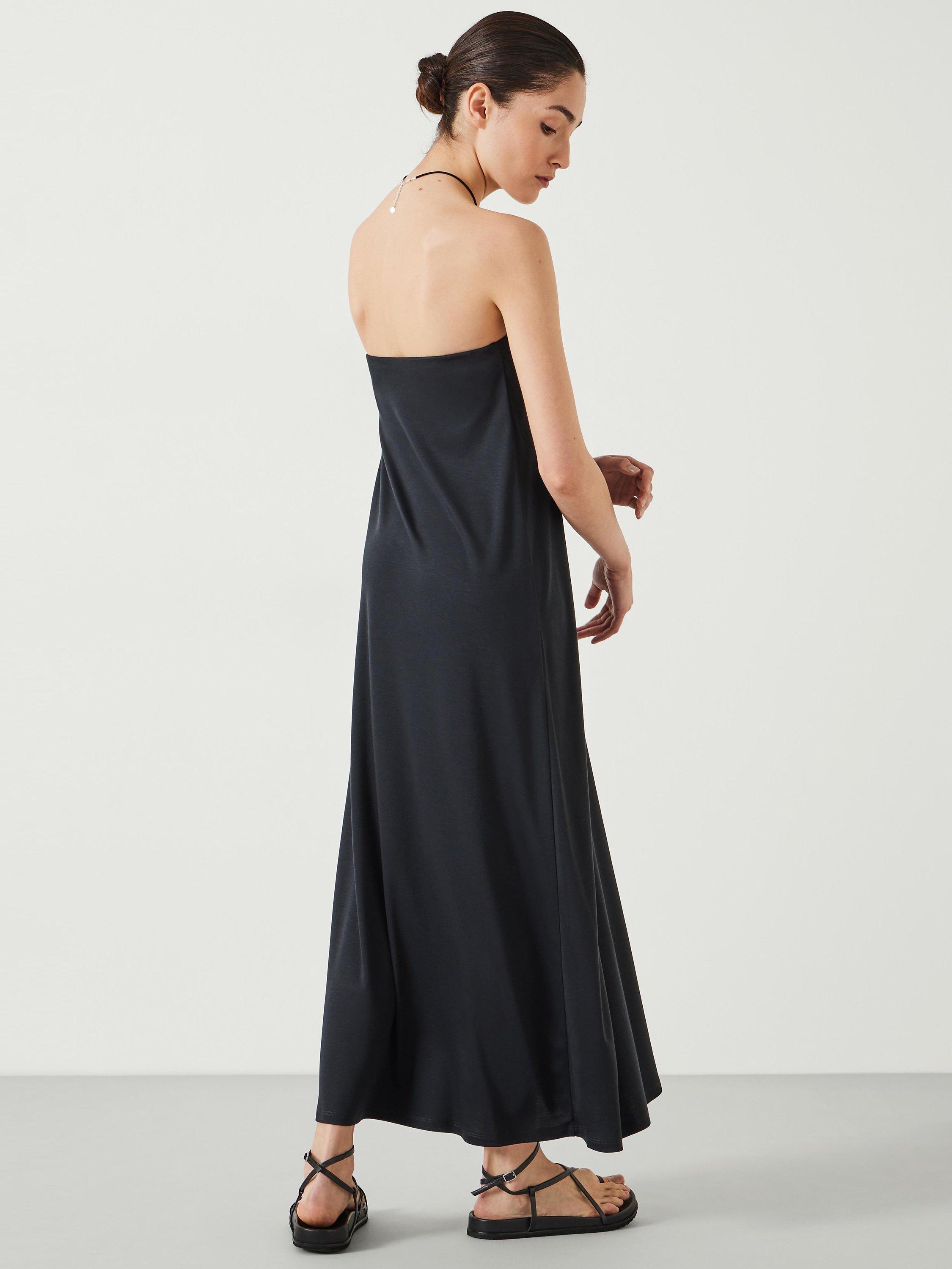 HUSH Belle Bandeau Maxi Dress, Black, 12