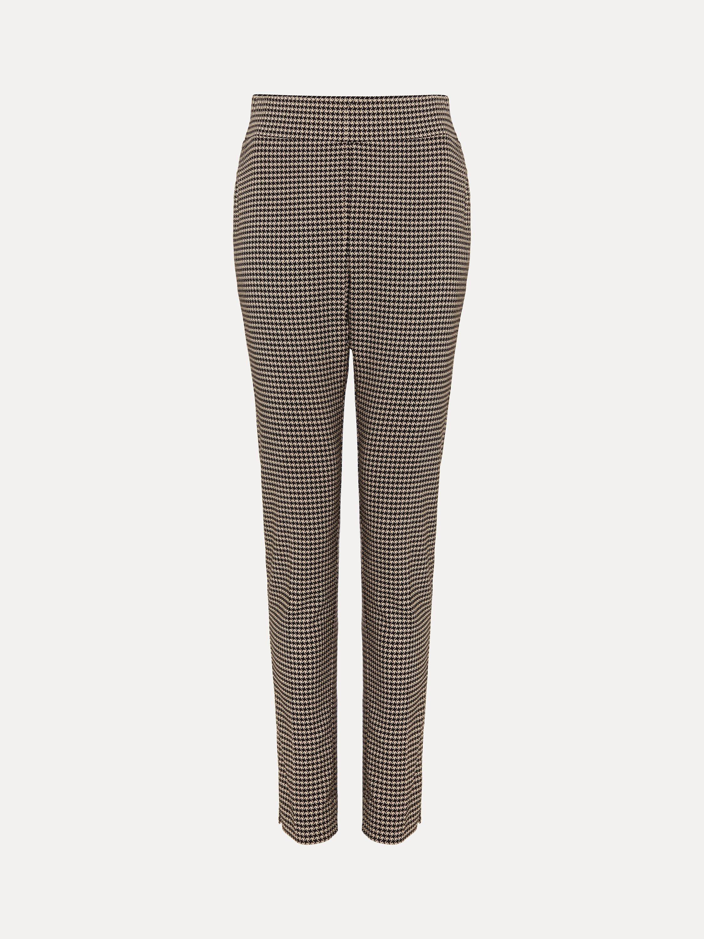 Product image 5 of 8, which shows Phase Eight Donna Dogtooth Treggings, Black/Multi, 16