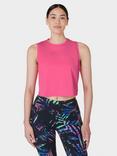 Sweaty Betty Breathe Easy Crop Muscle Tank Top, Camellia Pink