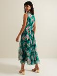 Phase Eight Nora Chiffon Floral Midi Dress, Multi