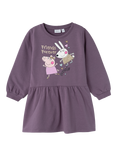 Peppa Pig Kids' Cotton Jersey Blend Sweatshirt Dress, Arctic Dusk