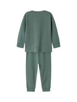 NAME IT Kids' George Pig Long Sleeve Pyjama Set, Dark Forest - view 2, Dark Forest