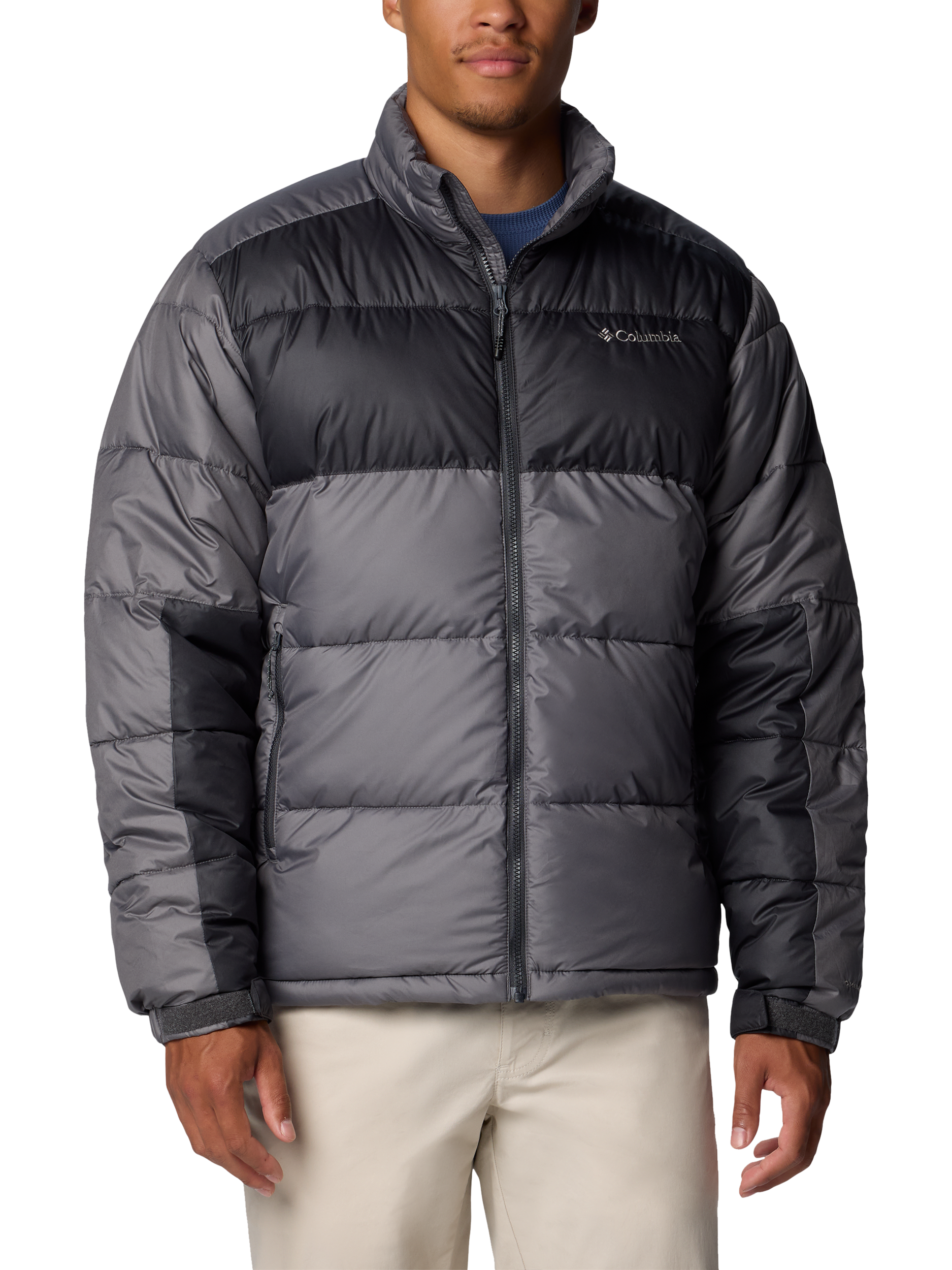 Columbia Pike Lake Puffer Coat, City Grey, Shar