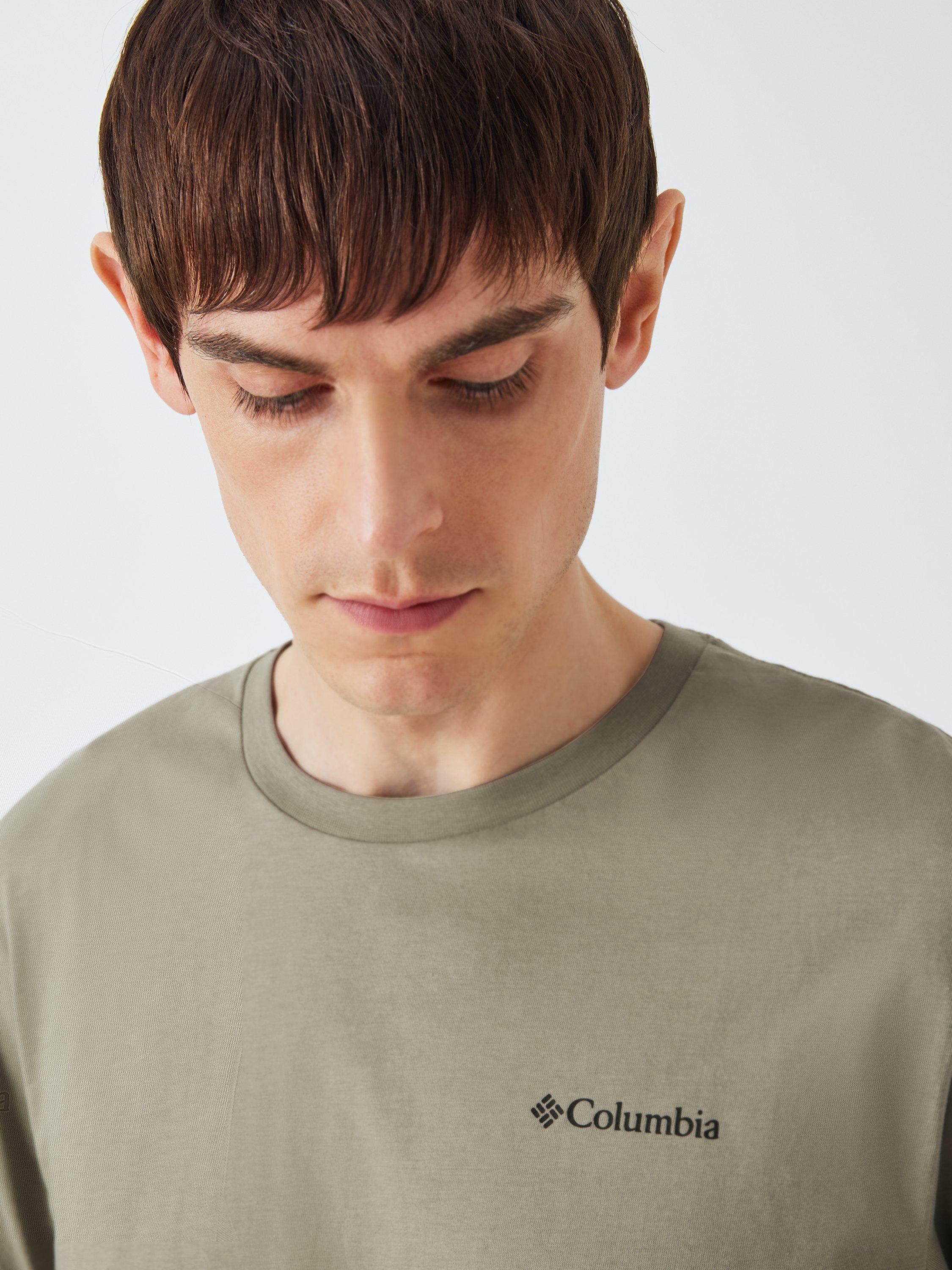 Product image 6 of 6, which shows Columbia Barton Springs Cotton Regular Fit Short Sleeve Graphic T-Shirt, Safari, S