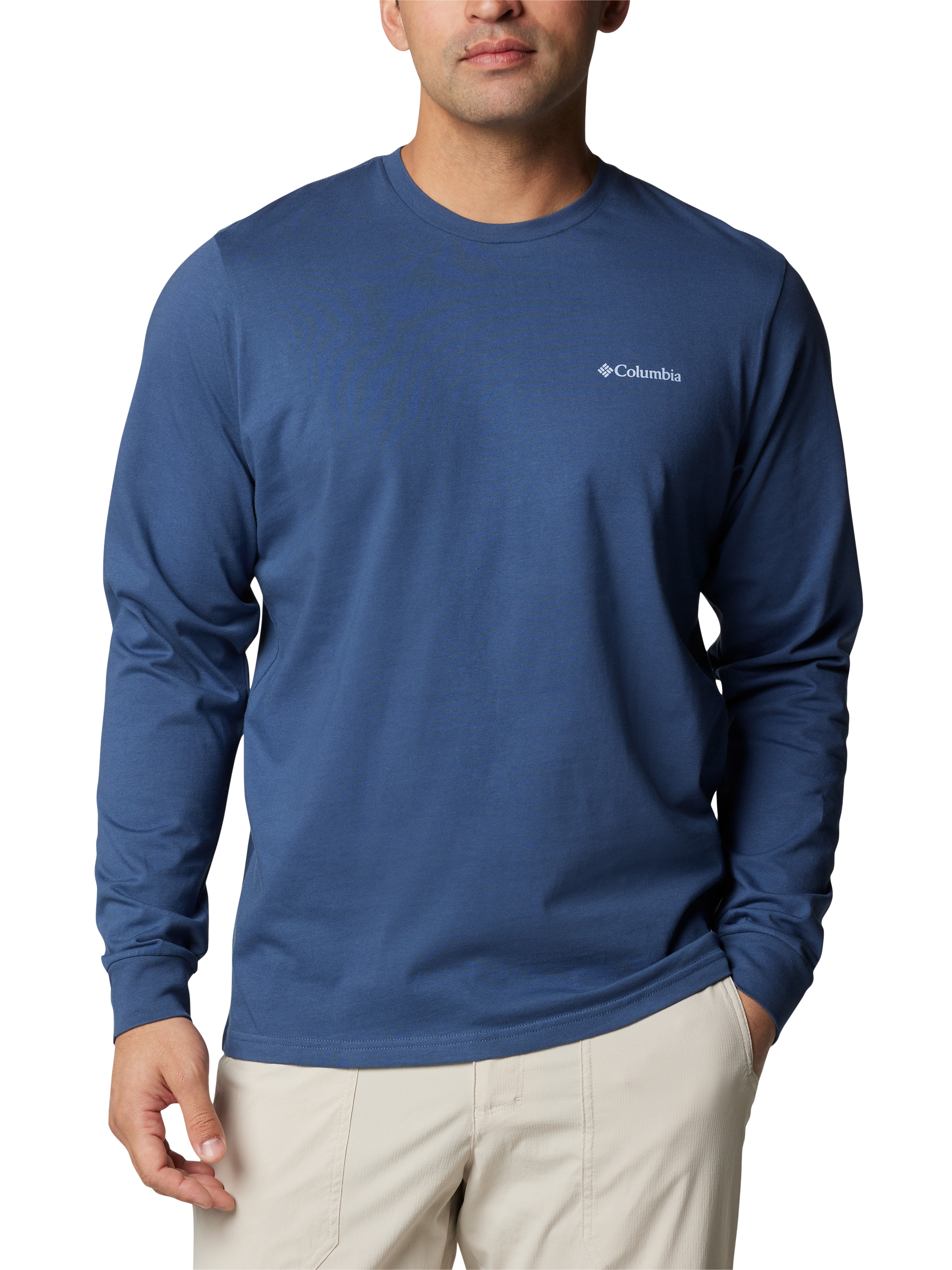 Columbia Explorers Long Sleeve Cotton Top, Blue