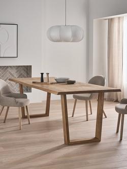 John Lewis Albury Fixed Dining Table, Natural Edge, Solid Oak Natural Oil - view 2, Oak