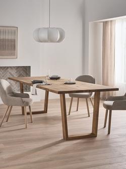 John Lewis Albury Fixed Dining Table, Straight Edge, Solid Oak Natural Oil - view 2, Oak