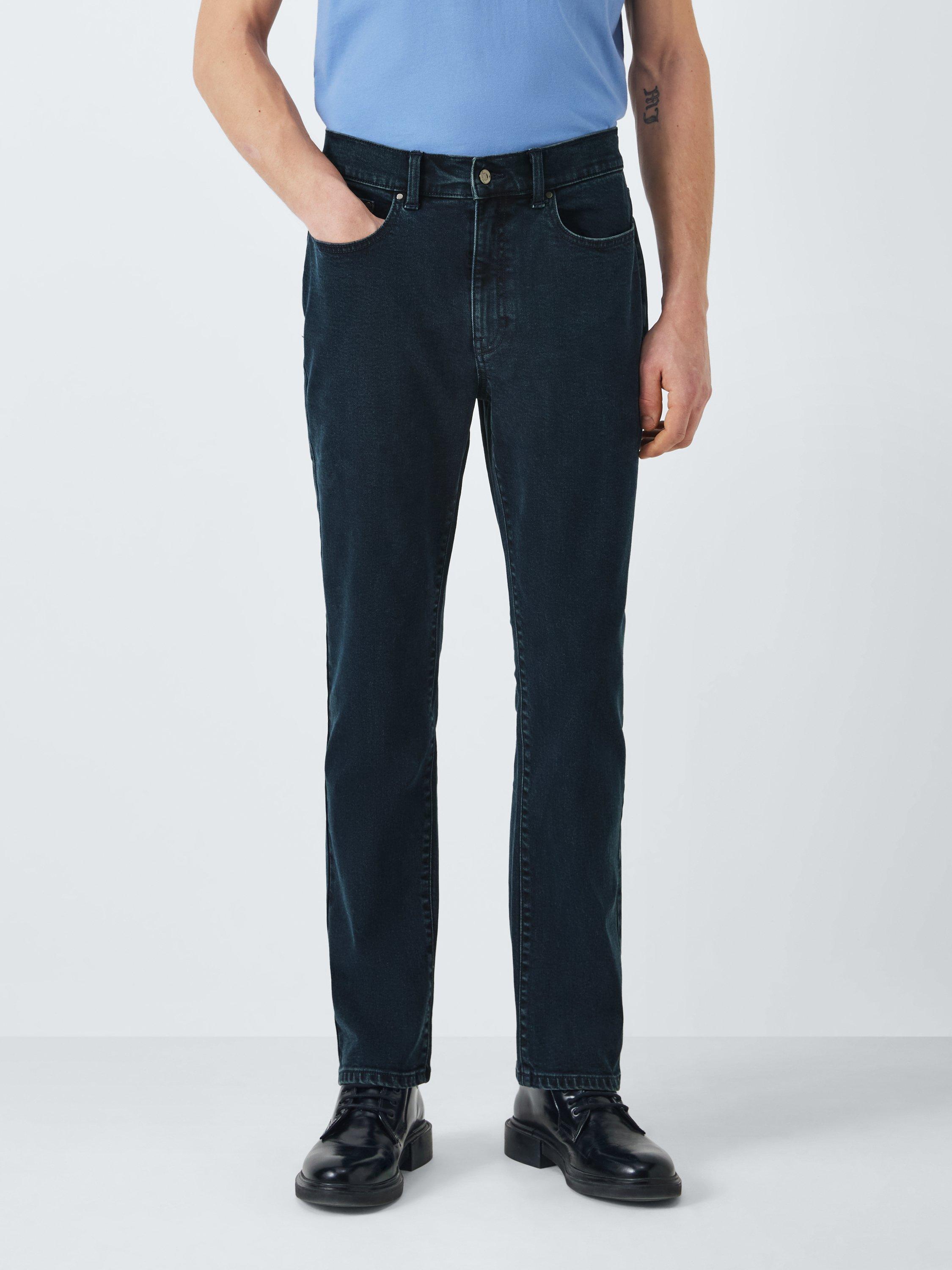 Product image 1 of 6, which shows Kin Slim Fit Tapered Leg Denim Jeans, Blue, 30R