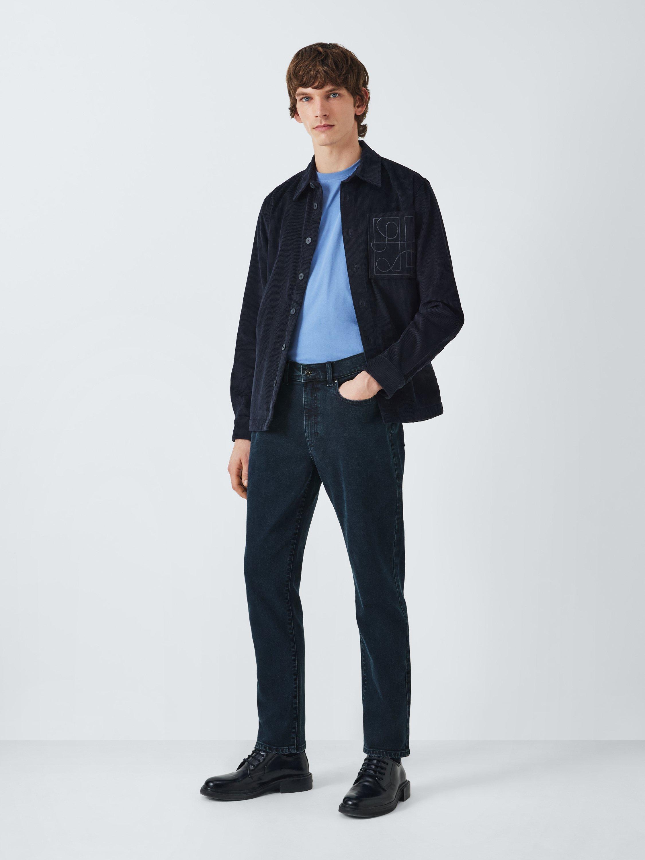 Product image 3 of 6, which shows Kin Slim Fit Tapered Leg Denim Jeans, Blue, 30R