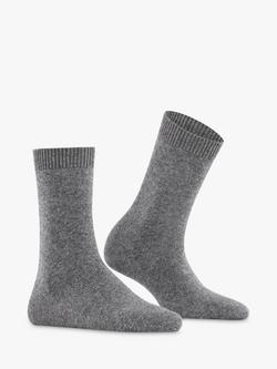 FALKE Cosy Wool & Cashmere Blend Socks - view 2, Light Grey