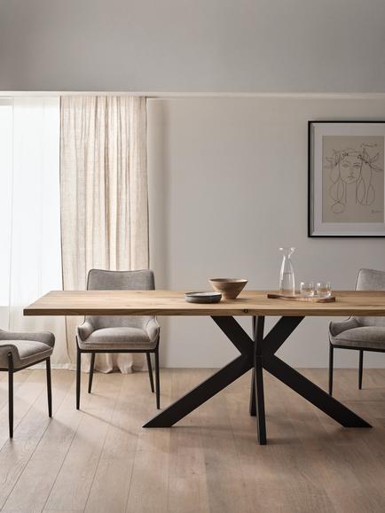 John Lewis Ripley Fixed Dining Table, Straight Edge, Solid Oak Natural Oil - view 2, Oak