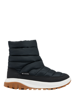 Columbia Snowtrot Insulated Waterproof Snow Boots, Black/Sea Salt, Black, Sea Salt