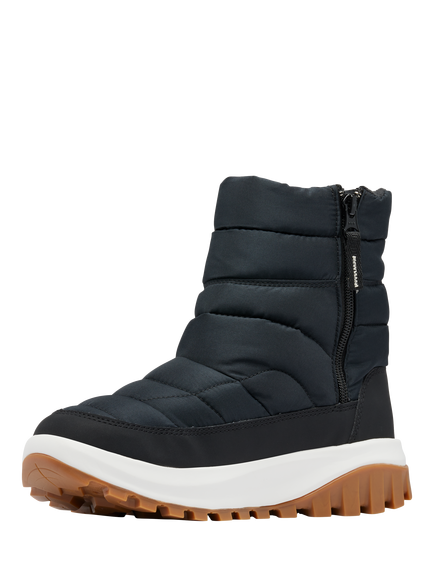 Columbia Snowtrot Insulated Waterproof Snow Boots, Black/Sea Salt - view 2, Black, Sea Salt
