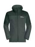 Jack Wolfskin Glaabach 3-In-1 Hooded Parka Jacket, Slate Green