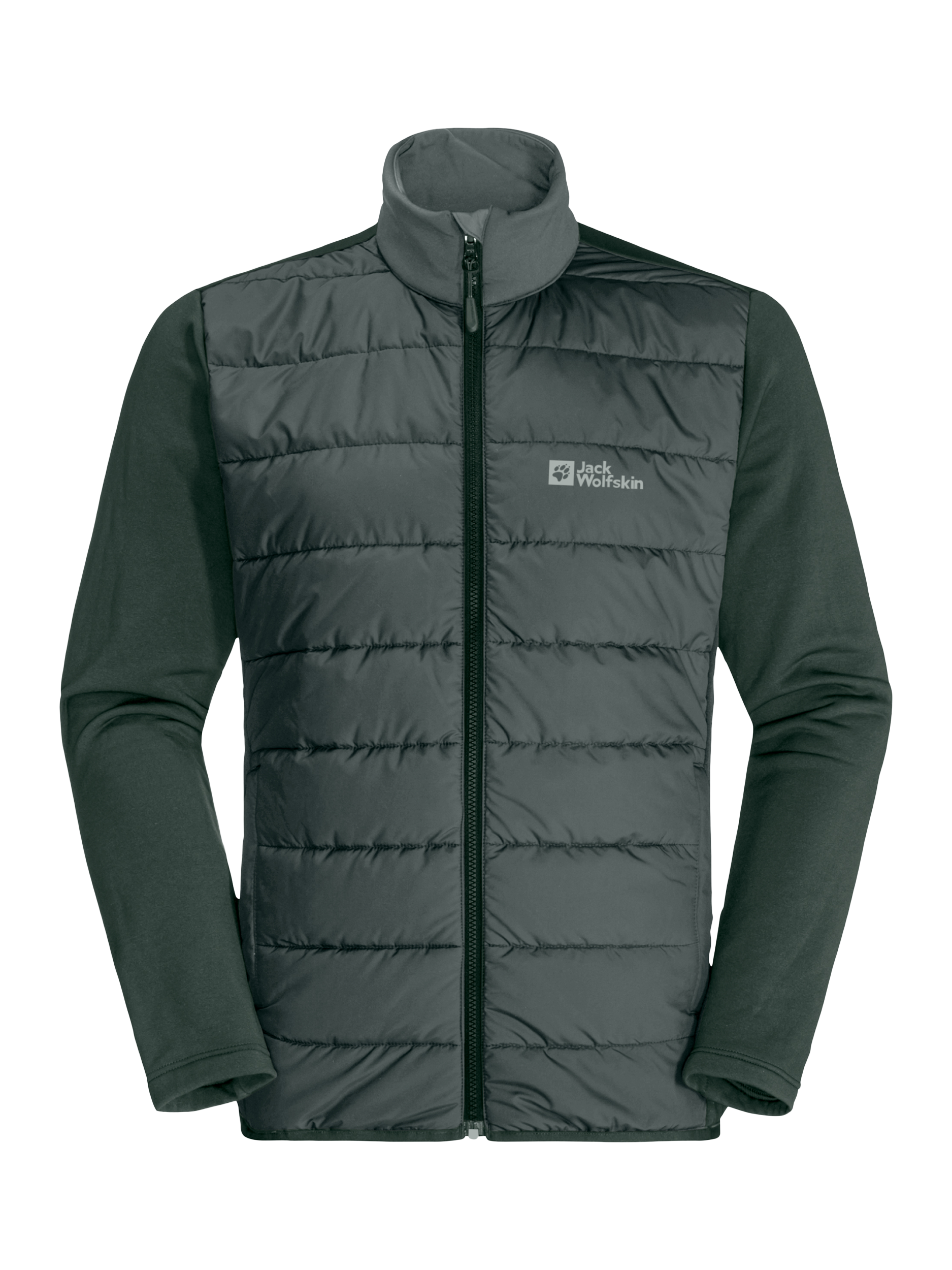 Product image 2 of 3, which shows Jack Wolfskin Glaabach 3-In-1 Hooded Parka Jacket, Slate Green, S