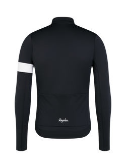 Rapha Core Jersey Long Sleeve Cycling Top, Black/White - view 2, Black/White