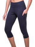 Ronhill Crop Running Capri Leggings, All Black