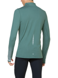 Ronhill Long Sleeve Thermal Running Top, Dark Sage/Reflect