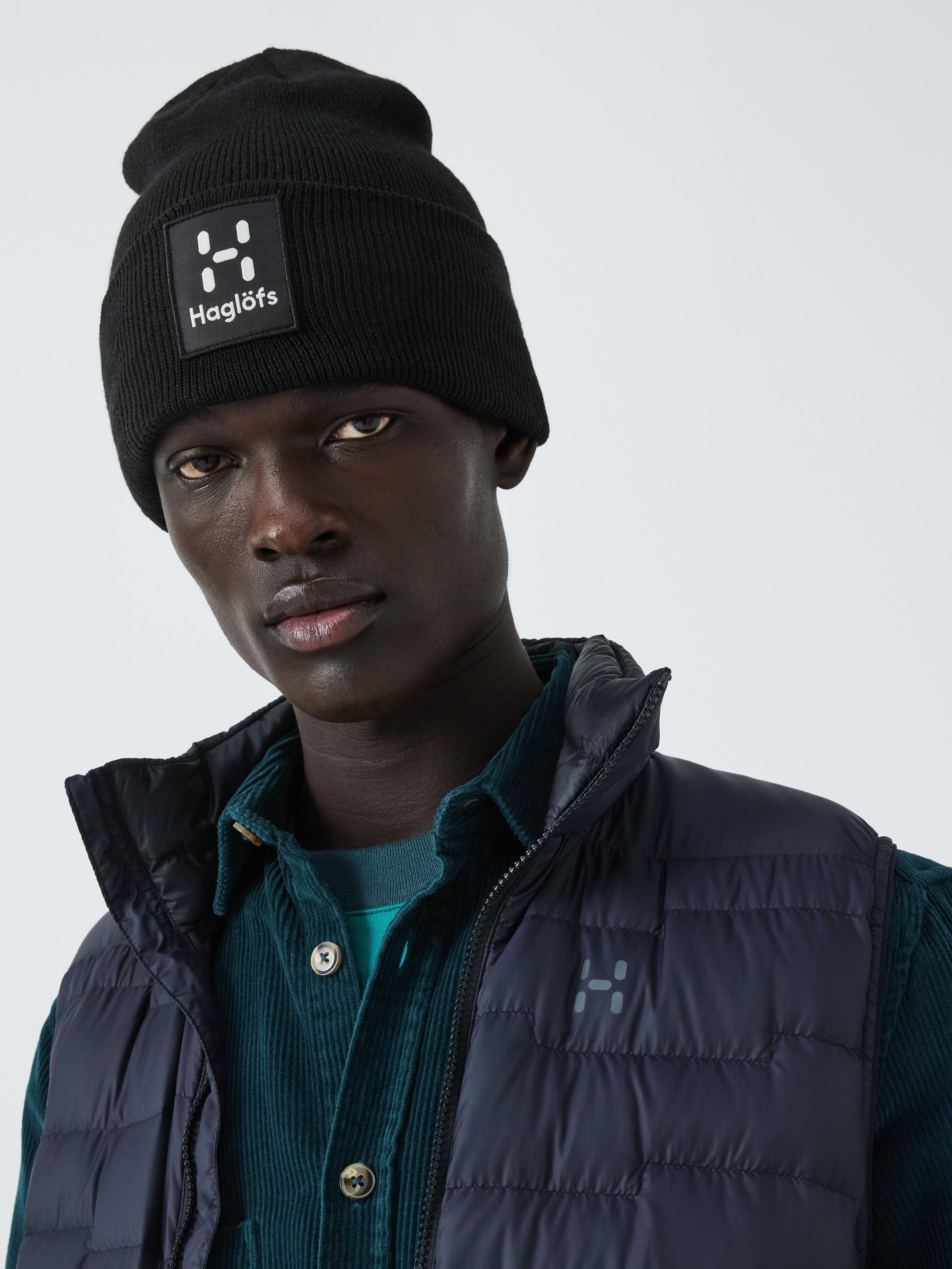 Haglöfs Aze Beanie Hat, Cinnamon Brown, True Black