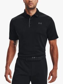 Under Armour Men's UA Tech Polo Top, Black / Graphite, Black/Graphite