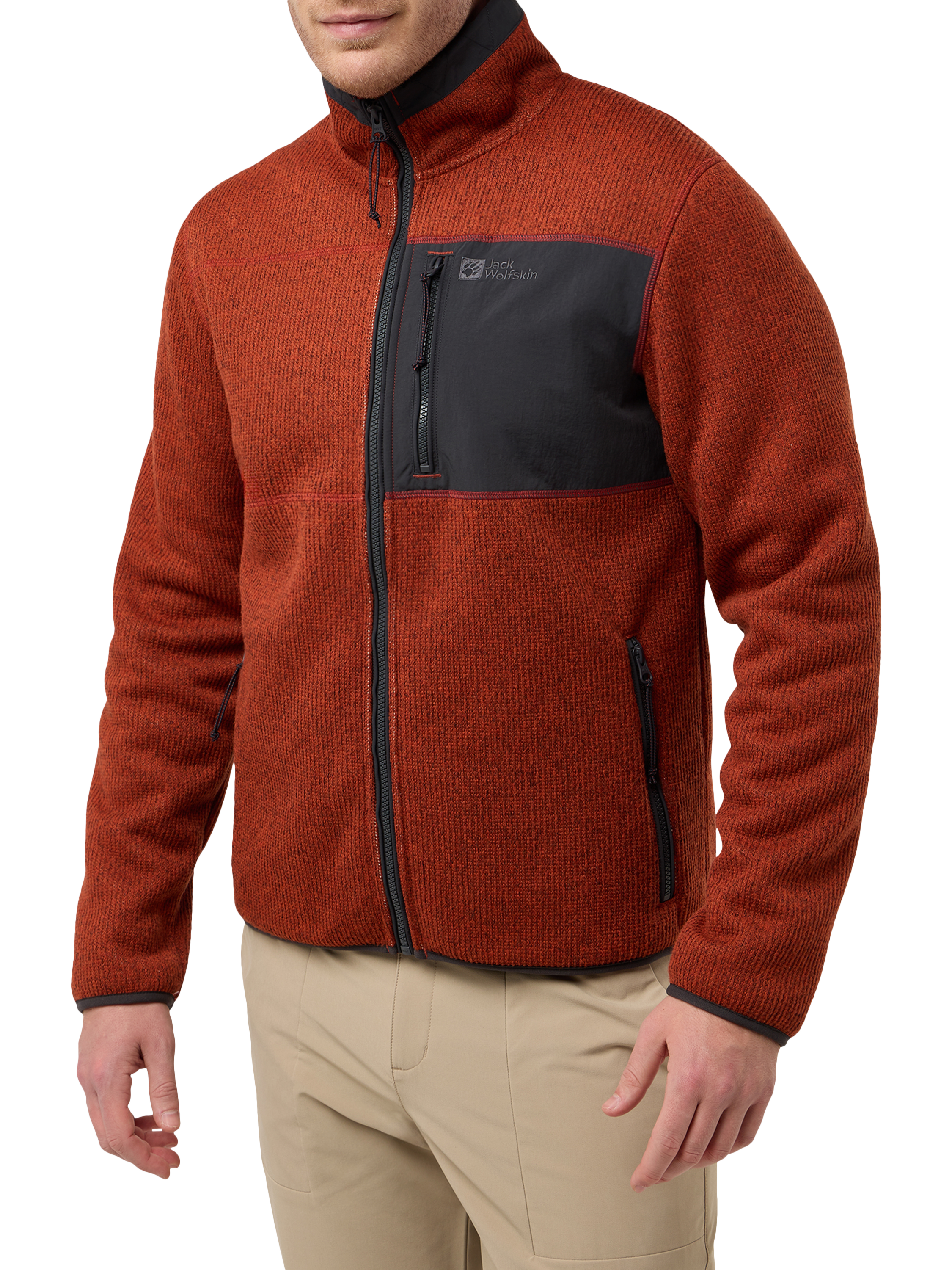 Jack Wolfskin Kaminfeuer Men's Fleece Jacket, Intense Rust
