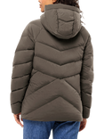 Jack Wolfskin Marienplatz Down Insulated Hooded Puffer Jacket, Cold Coffee