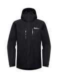 Jack Wolfskin Glaabach 3 in 1 Waterproof Jacket, Black