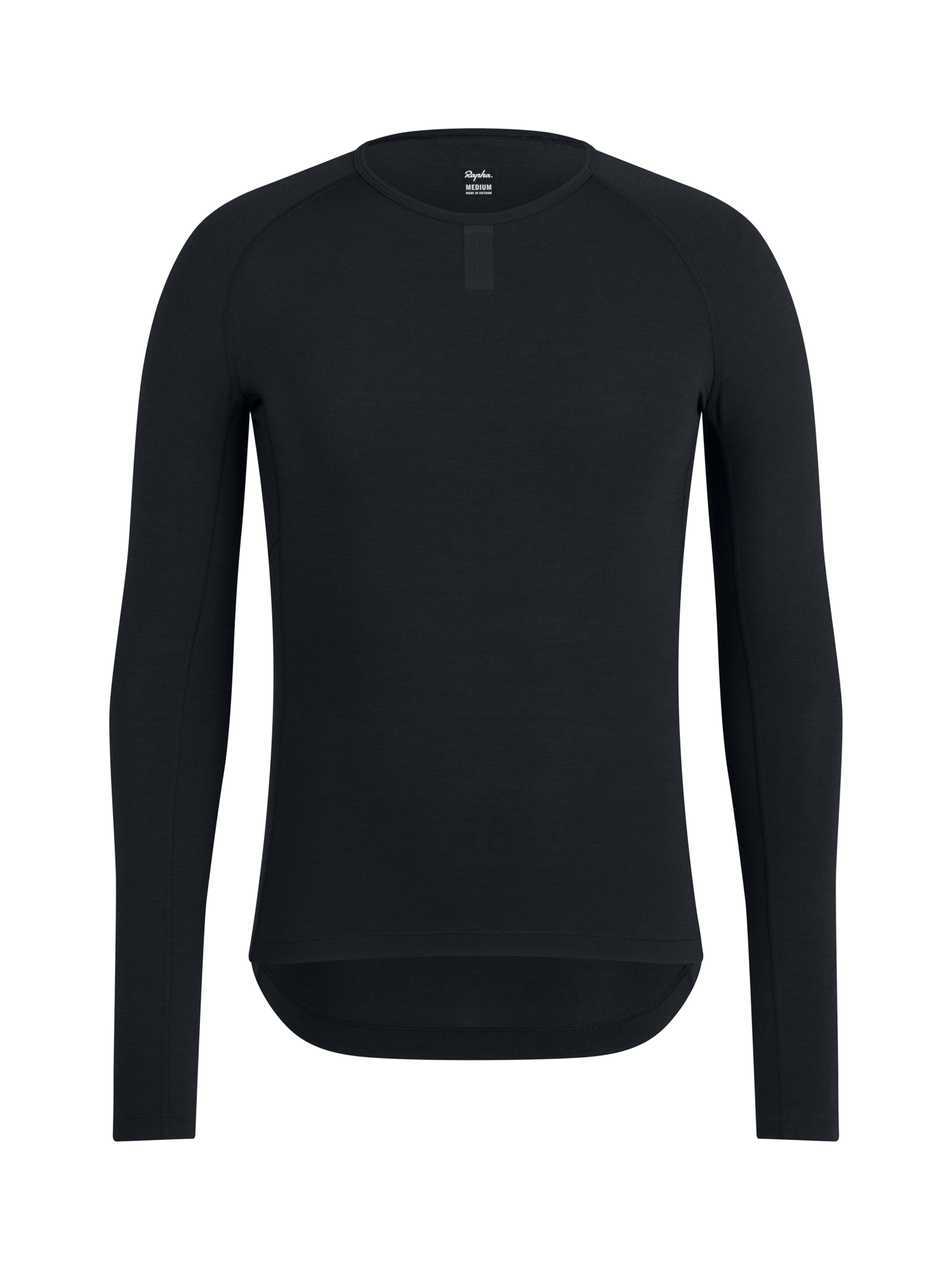 Product image 1 of 2, which shows Rapha Women's Long Sleeve Base Layer Top, Black/Black, L