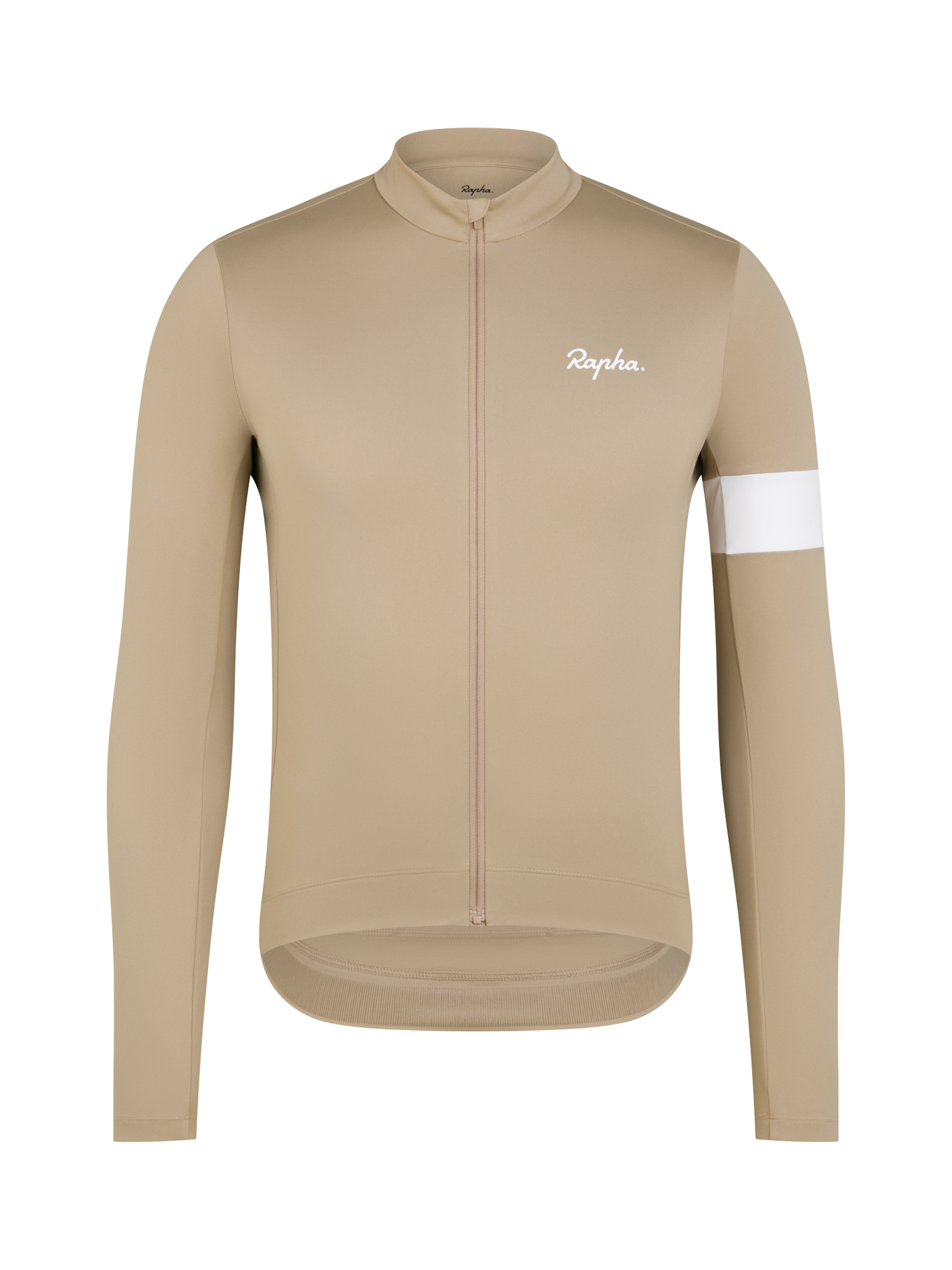 Rapha Long Sleeve Cycling Jersey, Tan/White