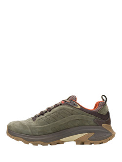 Merrell Moab Speed 2 Men's Leather Waterproof Hiking Shoes, Olive - view 2, Olive