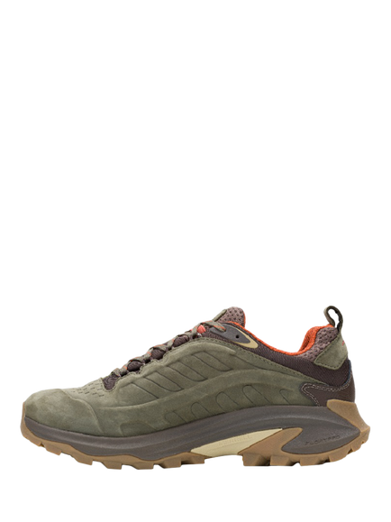 Merrell Moab Speed 2 Men's Leather Waterproof Hiking Shoes, Olive - view 2, Olive