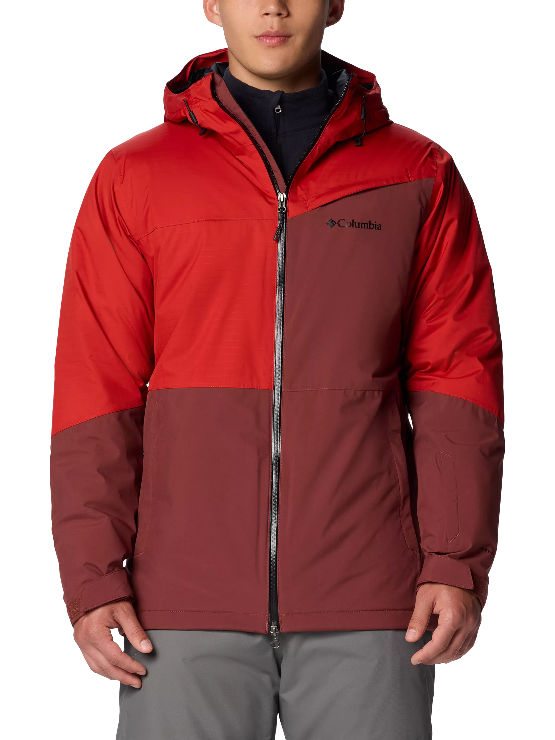 Columbia Iceberg Point II Waterproof Ski Jacket Spice Sail Red