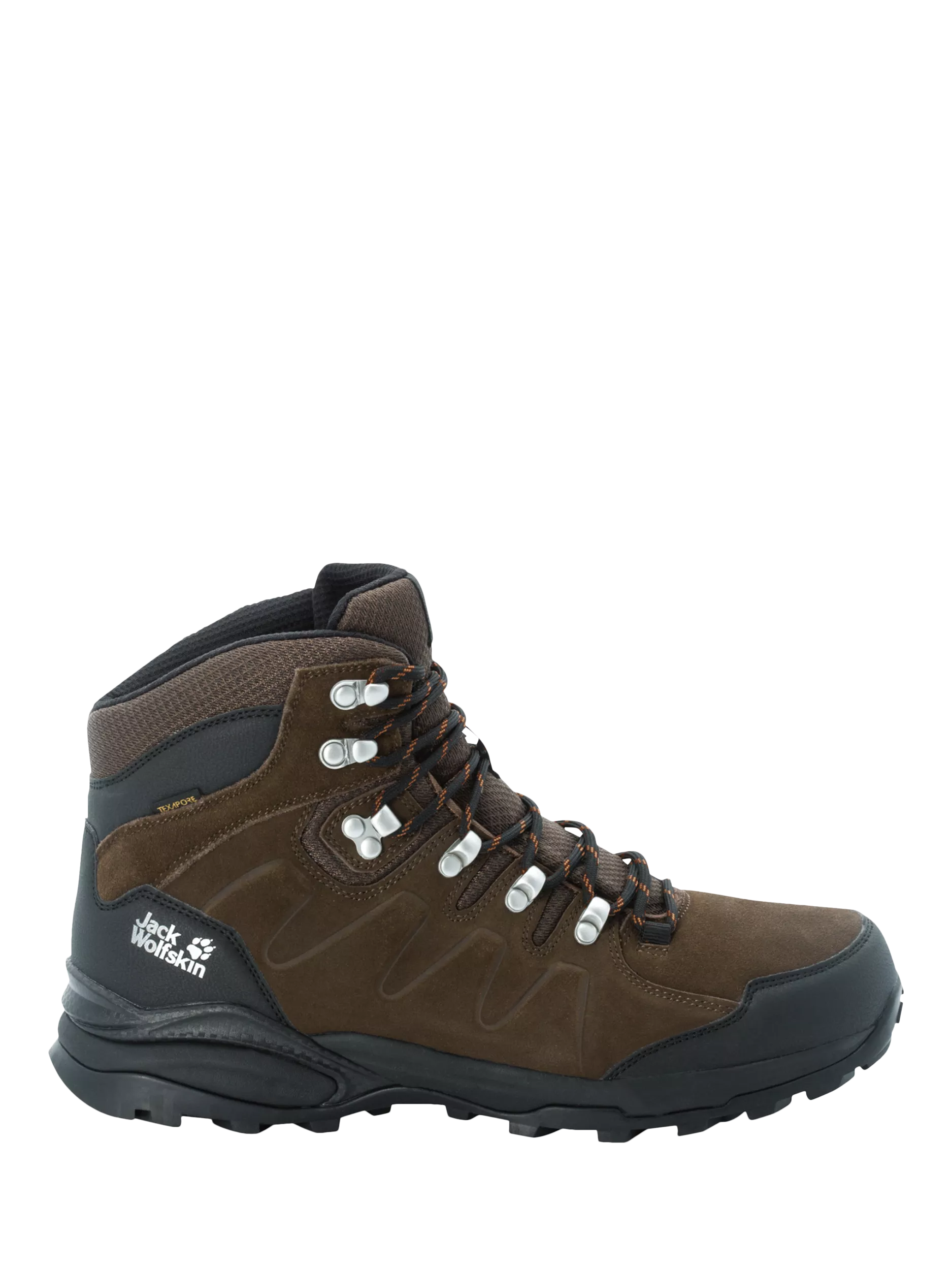 Jack Wolfskin Refugio Texapore Waterproof Mid Hiking Boots Brown Phantom