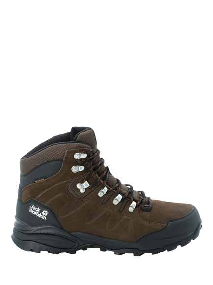 Jack Wolfskin Refugio Texapore Waterproof Mid Hiking Boots, Brown/Phantom, Brown / Phantom