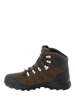 Jack Wolfskin Refugio Texapore Waterproof Mid Hiking Boots, Brown/Phantom - view 2, Brown / Phantom