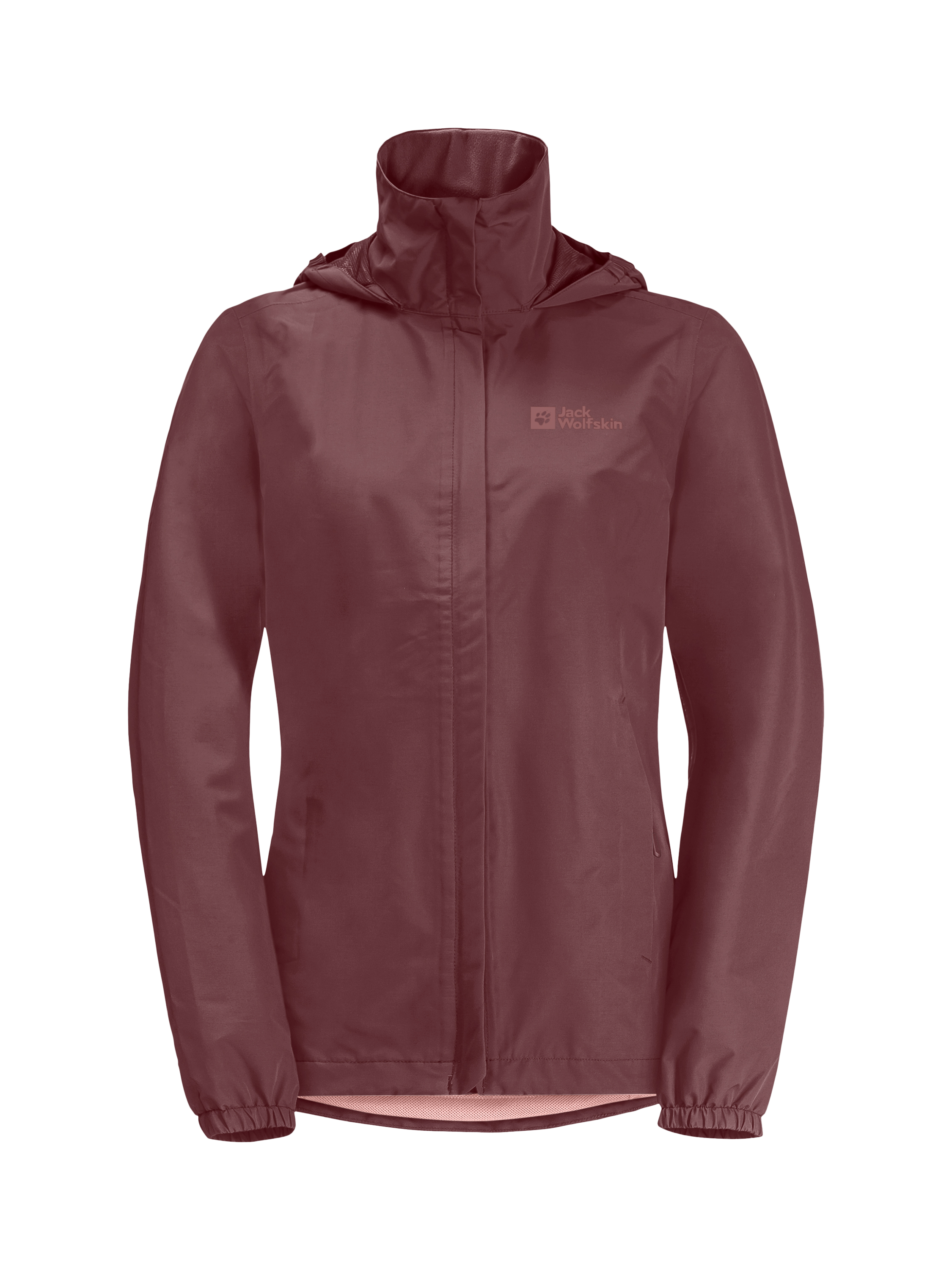 Jack Wolfskin Stormy Point 2L Waterproof Jacket, Red Ochrew