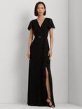 Lauren Ralph Lauren Flutter Sleeve Maxi Dress, Black