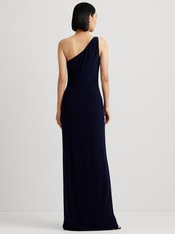 Lauren Ralph Lauren Belina Asymmetric Maxi Dress - view 2, Lighthouse Navy