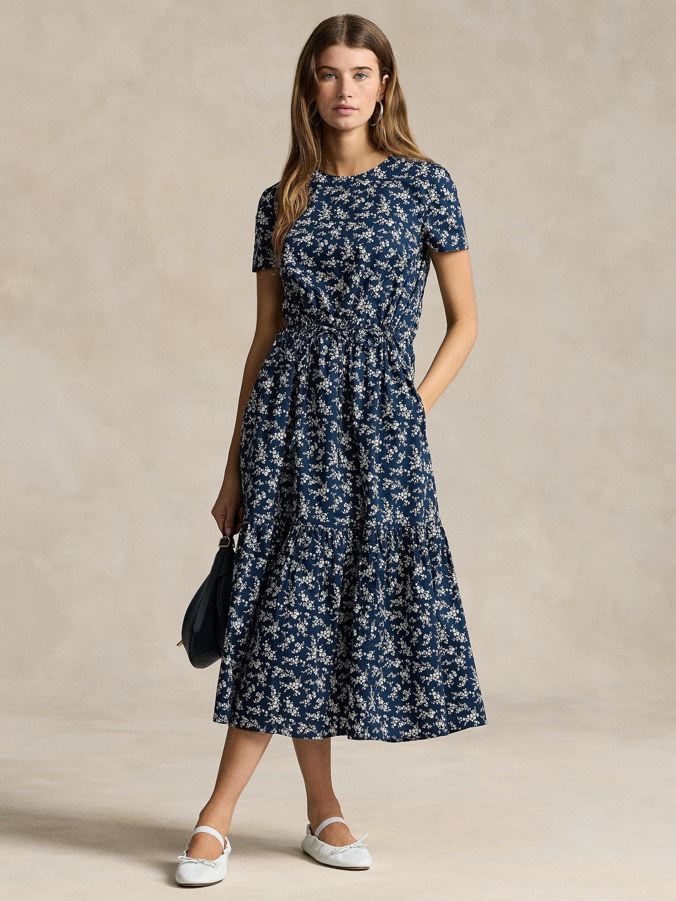 Polo Ralph Lauren Mienu Floral Dress Blue Multi