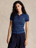 Polo Ralph Lauren Stripe Polo Shirt, Navy/Kite Blue