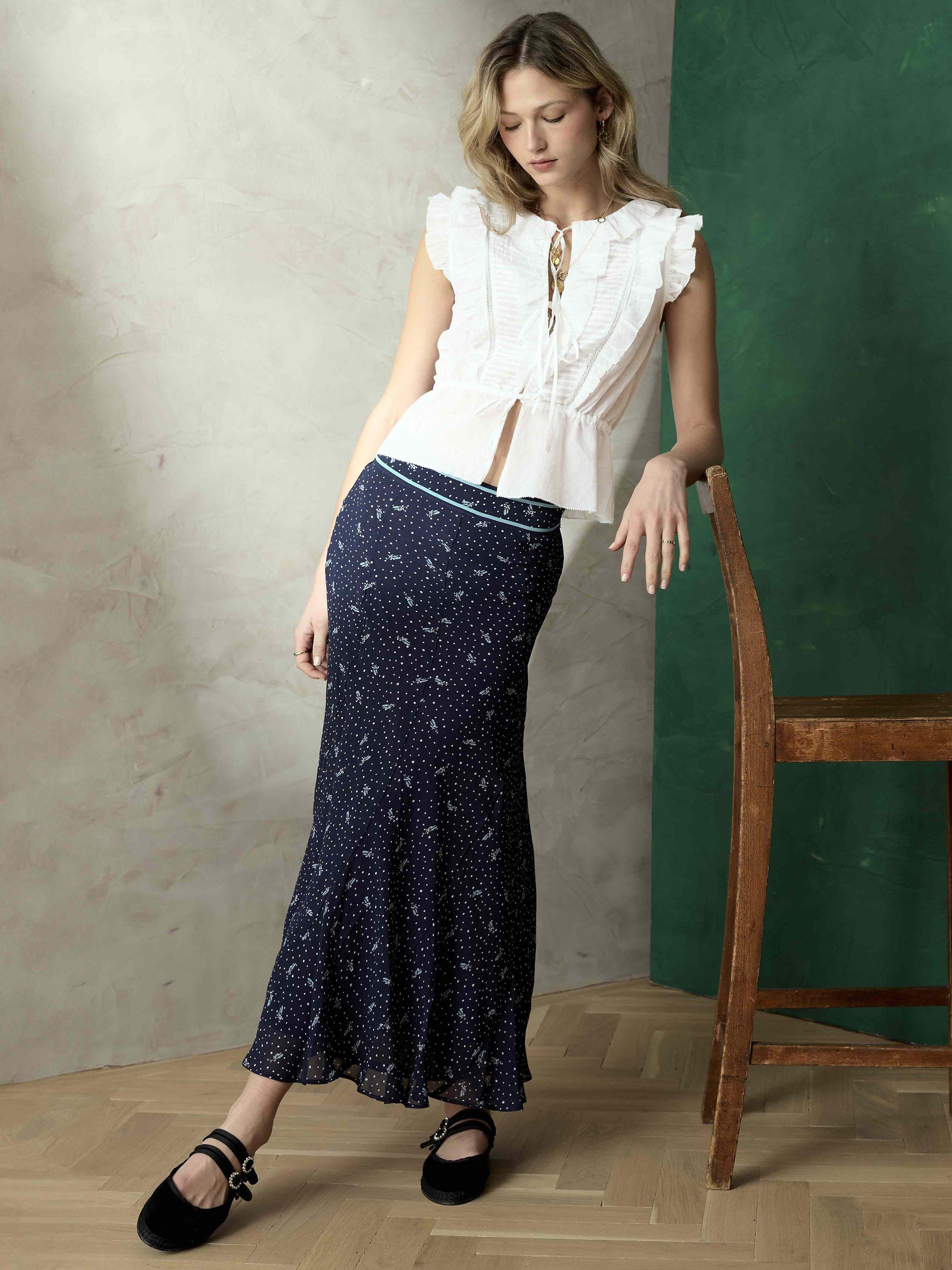 Brora Organic Cotton Pintuck Lace Top, White