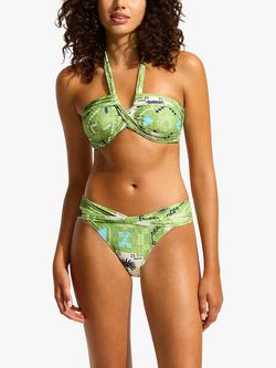Seafolly Kasbah Twist Hipster Swim Brief, Sage Sage - view 2, Sage Sage