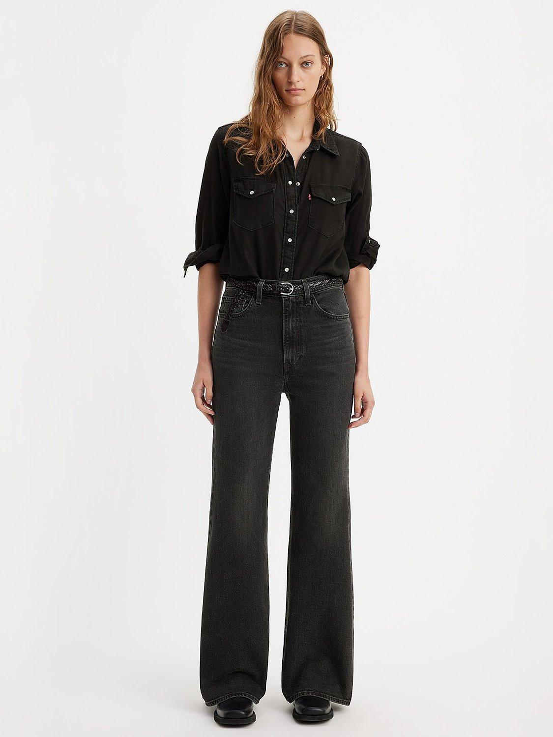 Product image 1 of 6, which shows Levi's Ribcage High Rise Jeans, On The Town, 24