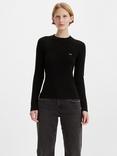 Levi's Batwing Logo Rib Crew Neck Sweatshirt, Caviar